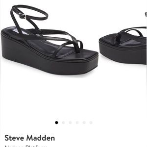 Black platform sandals